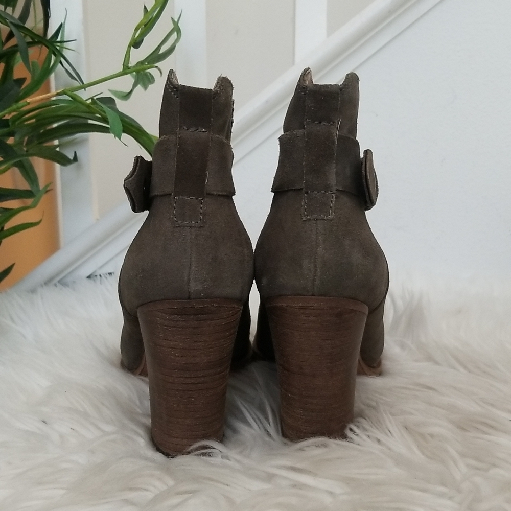 Belle Sigerson Morrison Ankle Boots Light brown Buckle Boho Size 9.5 - Picture 7 of 11